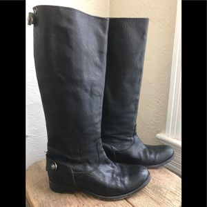 Frye Melissa black tall boots womens 6